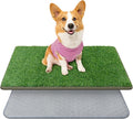 Dog Grass Mat with Pee Pad,Small Litter Box Indoor Artificial Grass Potty Training Pads for Dogs Tray Doggies Washable Reusable Puppy Pads Leakproof Pee on Outdoor Patio Balcony Apartment(18x30'')