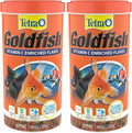 Tetra Goldfish Flakes, Nutritionally Balanced Diet for Aquarium Fish, Vitamin C Enriched Flakes, 7.06 oz (Pack of 2)