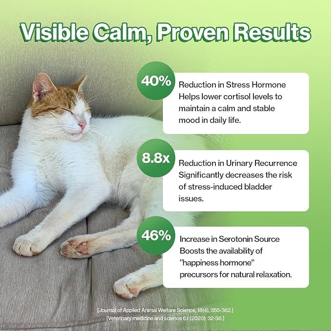 Doctor By Cat Calming Stress and Anxiety Relief Supplement Anti Stress Relaxant Sedative overgrooming with Lactium, L-Tryptophan 30 lickable Formula Individually Packaged, Chicken (1 Pack)