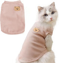 Waffle Knit Cat & Dog T Shirt for Small Dogs, Stretchable Puppy Shirt for Sphynx Cats & Small Breeds, Pet Clothes | Breathable Summer/Winter Apparel for Newborn(Pink 2XLarge)