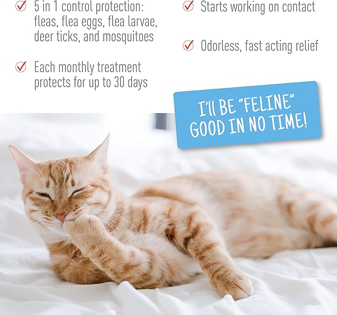 Adams Plus Flea & Tick Spot On for Cats Over 2.5 lbs but Under 5 Pounds 3 Month Supply