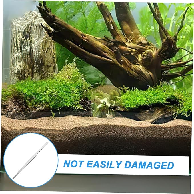 Didiseaon 30cm Straight Tweezer for Aquarium Stainless Steel Aquatic Tweezers Tank Tools Planting Aid