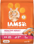 IAMS Proactive Health Dry Cat Food, Healthy Cat Food Dry Recipe for Adults, with Real Salmon, 22 lb. Bag