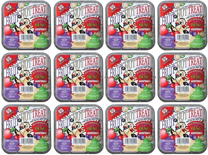 C & S Products 12549 Suet Cake, Fruit 'N Nut Treat, 11.75-oz. - Quantity 1212