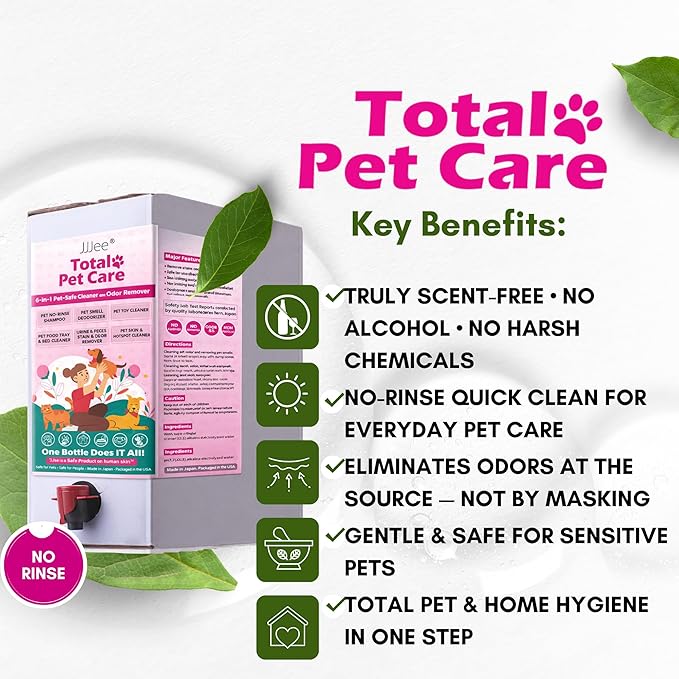 No-Rinse Dog Paw Cleaner & Pet Cleaning Spray for Dogs & Cats – Cleans Coat, Eyes & Ears, Hot Spot – Daily Cleaner for Pet Messes, Stains & Pet Odor Remover – No Harmful Chemicals (3L)