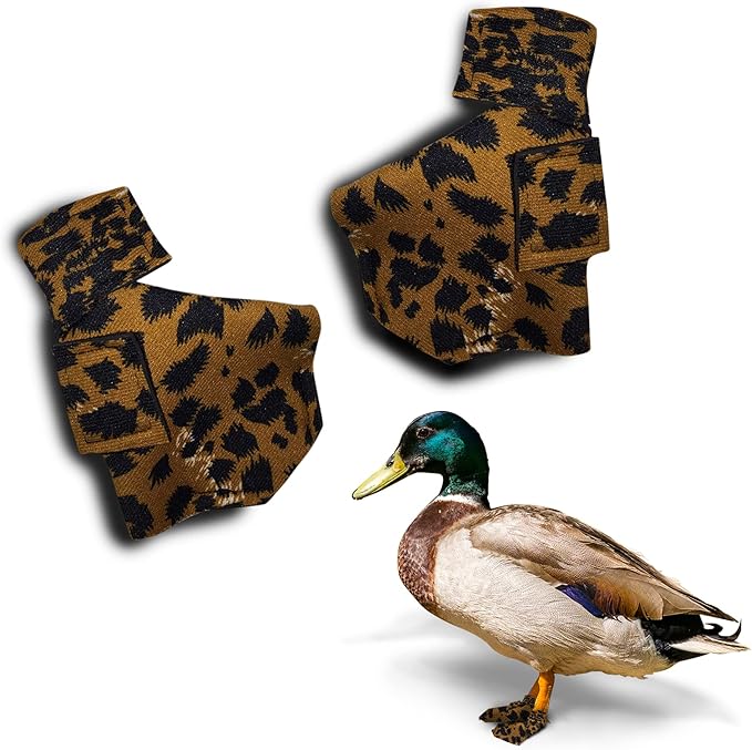 Duck Shoes for Injured Feet – Protective Neoprene Footwear for Ducks, Protective Shoes for Birds with Injured feet, Bumblefoot Relief - Medium, 3.5” Max. Inside Width - Leopard