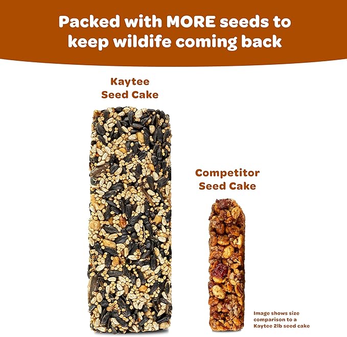Kaytee Corn-a-Plenty Seed Cake, Food for Wild Squirrels, Chipmunks, Rabbits & Other Backyard Wildlife, 2.5 Pounds, 4 Count