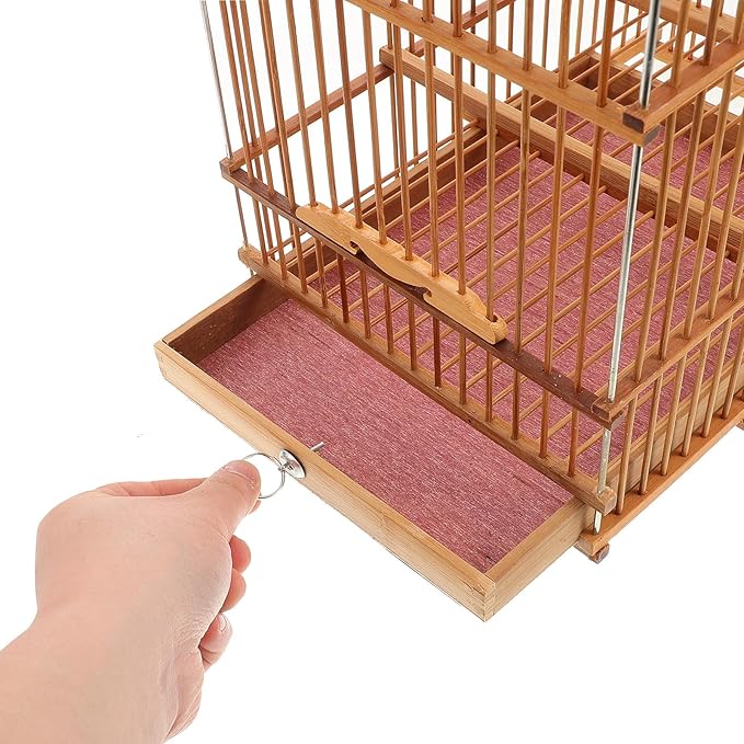Small Bird Cage Parrot Carrier Travel Cage Lightweight Woven Indoor Birdcage for Small Parakeets and Small Birds