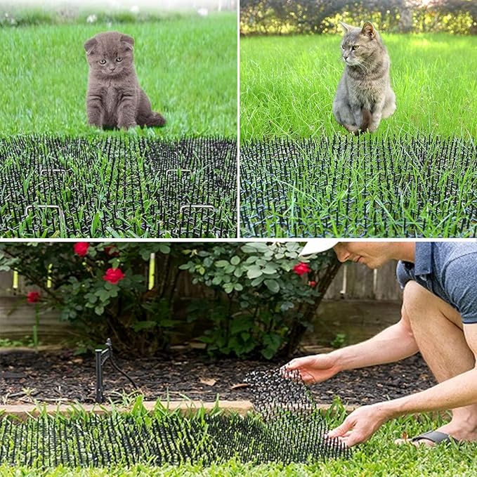 Cat Scat Mat with Spikes 12in x 13ft Scat Mats for Cat Indoor, Cats Scats Mats Anti-Cats Deterrent Mat Prickle Strips Home Spike Deterrent for Outdoor Garden Window Sofa, Black