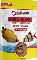 A Lot'l Axolotls Tropical Fish Flakes - Colour Enhancing - High Protein - Staple Food - 227g / 8 Oz Value Size