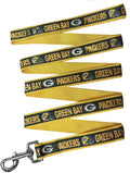NFL PET Green Bay Packers Dog Leash, Medium Football Team Leash for Dogs & Cats - Shiny & Colorful, Licensed by The NFL