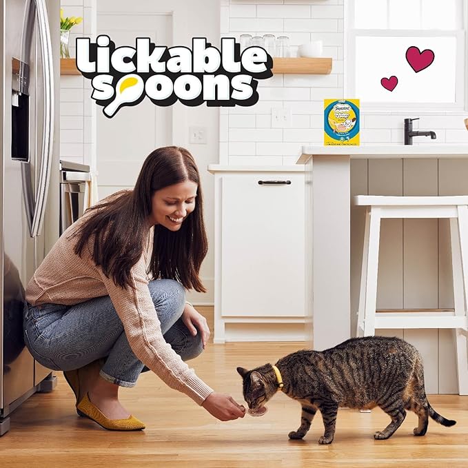 Temptations Lickable Spoons, Soft Lickable Cat Treats, Adult Wet Cat Treats, Savory Salmon and Tempting Tuna Flavor, 8 Spoons, Pack of 12 (96 Total)