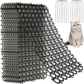 16PCS Cat Scat Mat 16" x 8" Cat Spike Keep Cats Out of Yard Permanently, Scat Mat with Spiked Outdoor Garden & Indoor Furniture, Square Cat Deterrent for Counters, Plastic Anti Dog Digging Deterrent