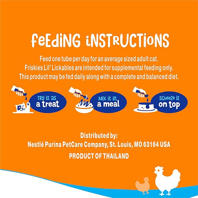 Purina Friskies Lil’ Lickables with Chicken Lickable Cat Treats - 16 oz (Pack of 32)
