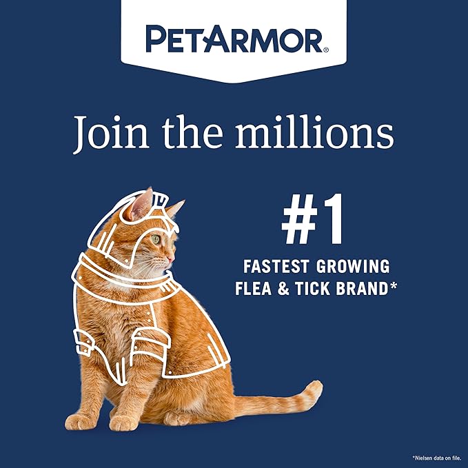 PetArmor Extend Flea & Tick Treatment & Prevention Collar for Cats, 8 Months of Protection, Waterproof, Kills Fleas, Ticks, and Flea Larvae, 2 Count