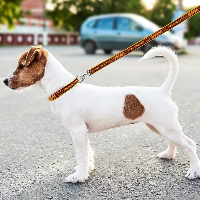 NFL PET Washington Commanders Dog Leash, Large Football Team Leash for Dogs & Cats - Shiny & Colorful, Licensed by The NFL
