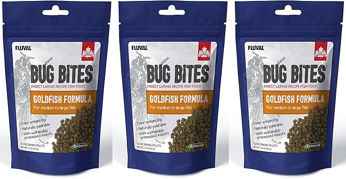 Fluval (3 Pack) Bug Bites Goldfish Formula for Medium to Large Fish