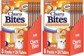 INABA Churu Bites for Cats,Grain-Free,Soft/Chewy Baked Chicken Wrapped Churu Filled Cat Treats with Vitamin E,1.05,(Pack of 16)