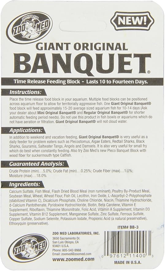 Zoo Med Laboratories Giant Banquet Block Feeder (3 Pack)