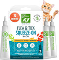 Only Natural Pet Flea and Tick Prevention for Cats - EasyDefense Remedy for Your Pets - Natural Care Control Squeeze-On Drops - Tick and Flea Protection - Three Months Supply (Single)