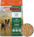 K9 Natural Lamb Freeze Dried Dog Food, High-Meat Natural Complete Meal or Meal Toppers for Dogs, Grass-Fed Lamb from New Zealand, Grain-Free, GMO-Free, Complete & Balanced Nutrition, 4lb