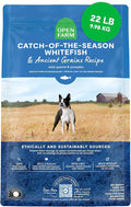 Open Farm, Ancient Grains Dry Dog Food, Protein-Rich & Nutrient Dense, 90% Animal Protein Mixed with Non-GMO Fruits, Veggies and Superfoods, Catch-of-the-Season Whitefish Recipe, 22lb Bag