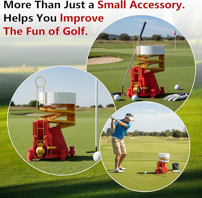 Golf Ball Dispenser, Golf Ball Launcher Pro, Automatic Golf Ball Dispenser & Launcher Pro, High-Capacity Hands-Free Practice Machine