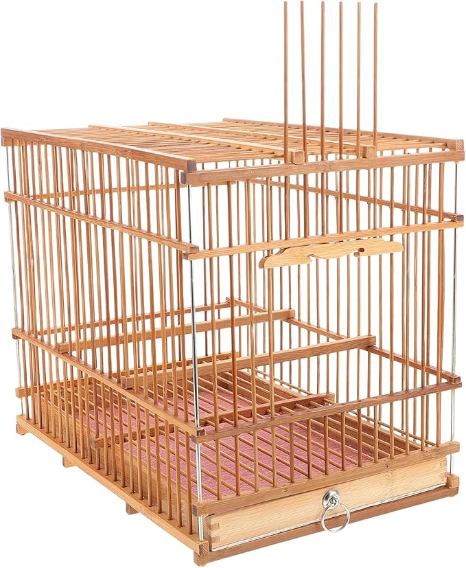 Small Bird Cage Parrot Carrier Travel Cage Lightweight Woven Indoor Birdcage for Small Parakeets and Small Birds
