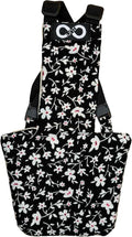 Chicken Diapers Duck Diaper Diaperalls for Hens, Roosters, Ducks, Ducklings - Reusable, Adjustable by Uni Infinity (Black Floral, Duck Small, 1, Count)