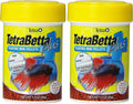 Tetra TetraBetta Plus Floating Mini Pellets, Fish Food with Natural Color Enhancer, 1.2 Ounces (Pack of 2)