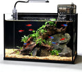 Glass Fish Tank Kit,2.8 Gallon Fish Tank,Small Aquarium, Ultra-Clear Nano Aquarium,Betta Fish Tank,Small Fish Tank,Aquarium Starter kit,Desktop Fish Tank,with Light and Filter