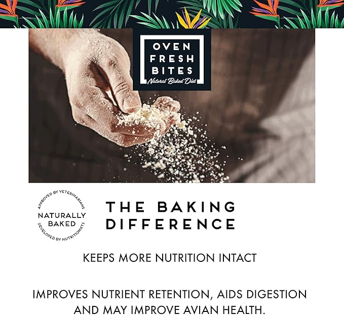 Oven Fresh Bites Natural Baked Treats, All-Natural Bird Treat Parrot Cookies, 4 Oz, Peanut Butter, 3-Pack