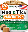 Flea and Tick Prevention for Dogs Pills - Natural Dog Flea & Tick Control - 170 Soft Chewables - Oral Defense Treatment for Dogs Supplement - Vet Formulated Chews - All Breeds & Ages - Made in USA