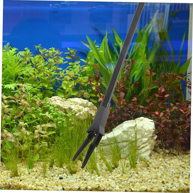 4pcs Cleaning Tweezers for Aquarium Portable Fish Tank Planting Clips Ergonomic Waterweed Feeding Tool Aquatic Plant Tong for Easy Aquarium Maintenance