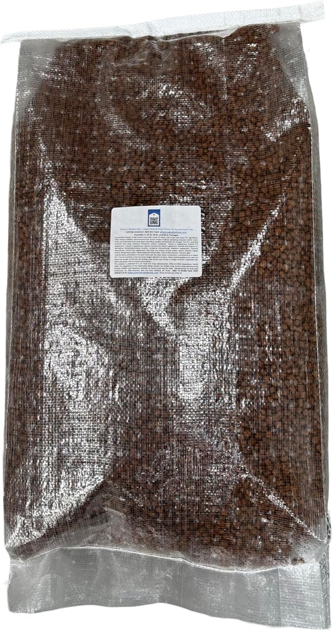 America's Best Koi Food Large Floating Pond Pellets All Season Diet for Koi and Pond Fish 32% Premium Protein Fish Food Pellets 20 lb Bag (9.072 kg)