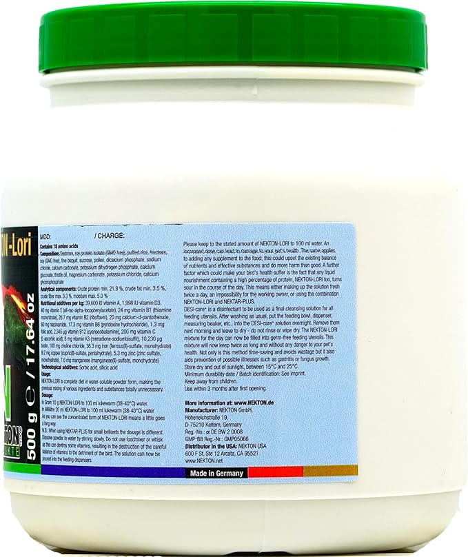 Nekton-Lori Complete Nectar Concentrate for Lorikeets (500gm / 1.1Lb)
