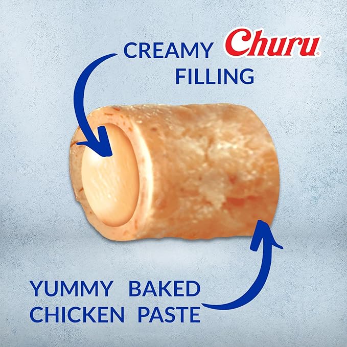 INABA Churu Bites for Cats,Soft Baked Chicken Churu Filled Cat Treats with Vitamin E,0.35 Ounces Each Tube,48 Tubes Total,Tuna with Salmon Recipe, 3 Count (Pack of 16)