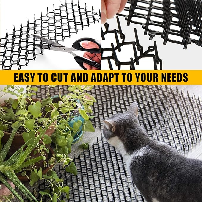 Cat Scat Mat with Spikes - Repellent Deterrent for Cats, 16.5 x 13.4inches