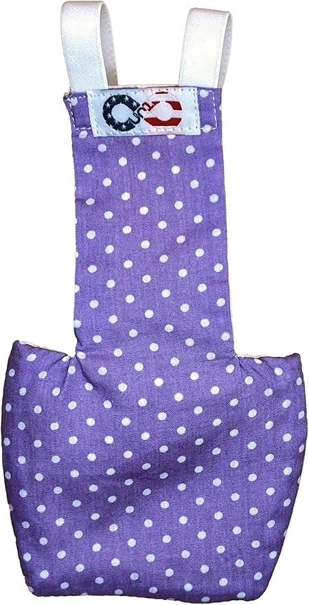 Chicken Diapers Duck Diaper Diaperalls for Hens, Roosters, Ducks, Ducklings - Reusable, Adjustable by Uni Infinity (Lavender Polka Dots, Duck Small, 1, Count)