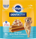 Pedigree Dentastix Large Dog Treats, Original Flavor with Real Chicken, 2.08 lb. Bag (40 Treats Total)