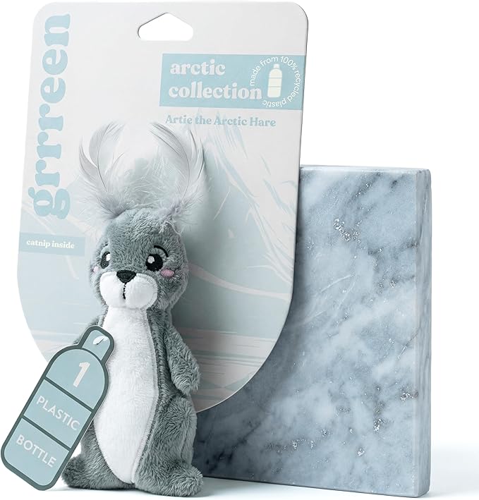 Cat Toys | Plush Toy Arctic Hare Cat Toys for Indoor Cats | Eco Friendly Toy for Cats Made from Non Toxic Materials