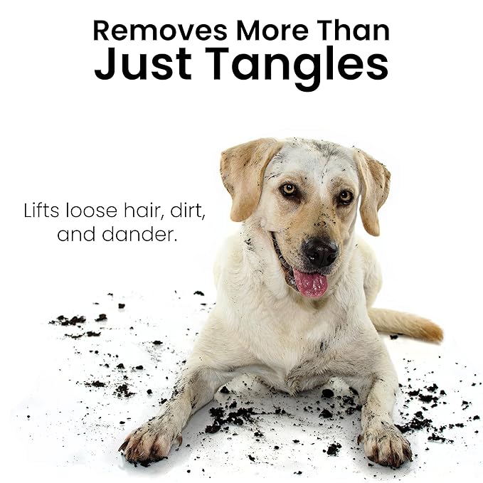 Fresh Ultra Half & Half Metal Pet Comb, Oval Aluminum Handle, Metal Grooming Comb for Dogs, 7.5"