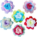 Dog Collar Flowers Accessories, 6 Pack Flower Charms for Dog & Cat Collars, Elastic Slide-On Decorative Flowers for Pet Collars