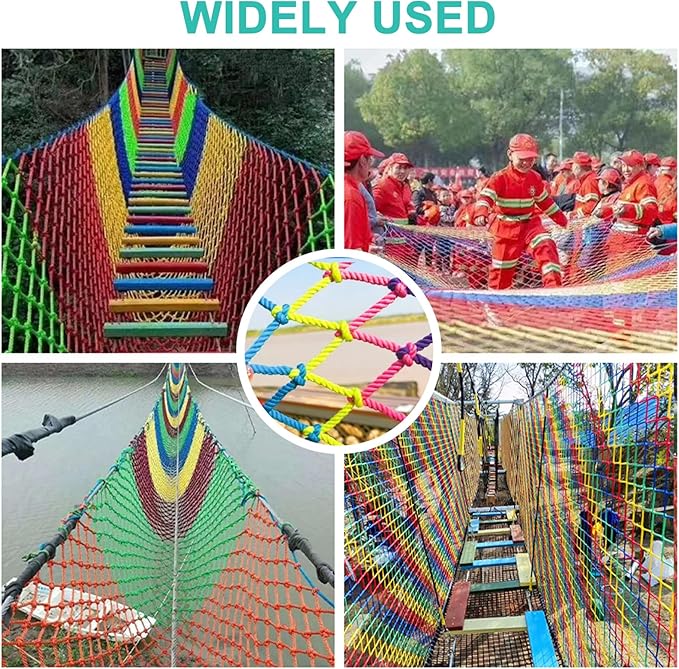 Balcony Netting for Pets and Kids, 9.8x6.6ft Nylon Cat Netting Balcony, Safety Net for Stair, Loft, Apartment, Trampoline, Playground.