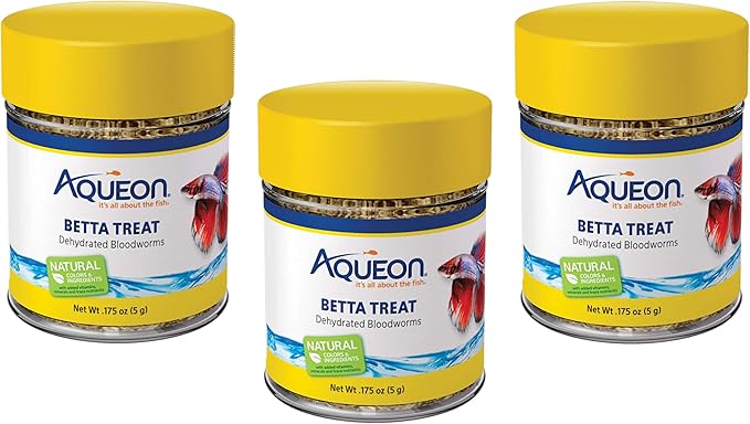 (3 Pack) Aqueon Betta Bloodworm Treat, 0.175 Ounce