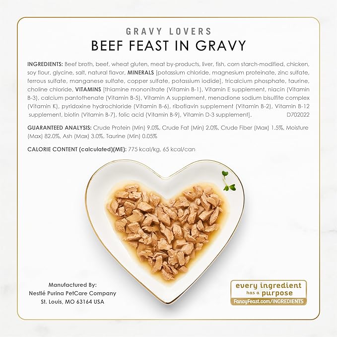 Purina Fancy Feast Gravy Lovers Poultry and Beef Grilled Gourmet Wet Cat Food Variety Pack - (Pack of 24) 3 oz. Cans