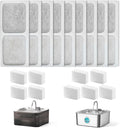 Dog Cat Pet Water Fountain Filter Replacement 9 Packs - Activated Carbon & Ion Exchange Resin Filters with Pump Foam Sponges - Compatible with FUKUMARU 7L Automatic Water Fountain
