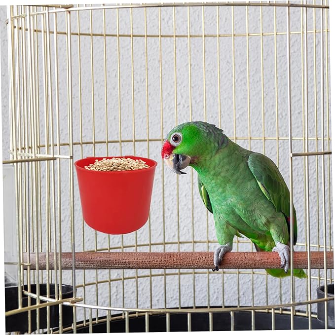 Gamefowl Rooster Supplies, 50PCS Plastic Pigeon Feeder, Hanging Chicken Feeder, Easy to Remove Bird Feeding & Watering Supplies for Pet Parrot Parakeet Poultry