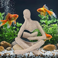 Fish Aquarium Decor Ornaments Minimalist Resin Sandstone Thinker Statue Fish Tank Decorations Small Accessories Abstract Home Decor Fish Toy for Betta Cichlid Goldfish Shrimps Hermit Crabs Turtle