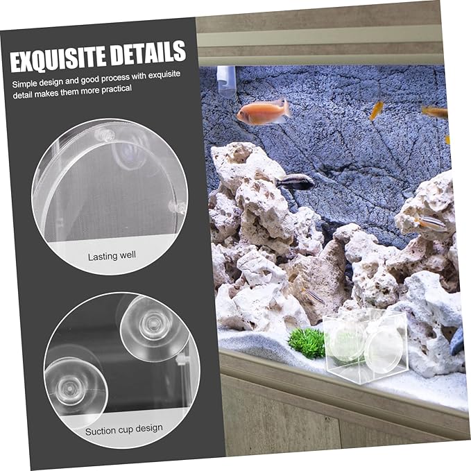 Happyyami Fish Isolation Box Design Incubator for Guppy Breeding Aquarium Tank Separator Cups for Easy Installation and Observation of Fish Fry Hatching